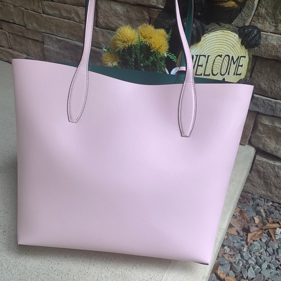 Authentic KATE SPADE Leather Pineapple print Reversible tote - Picture 4 of 9